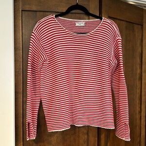 FRAME red and white striped sweater